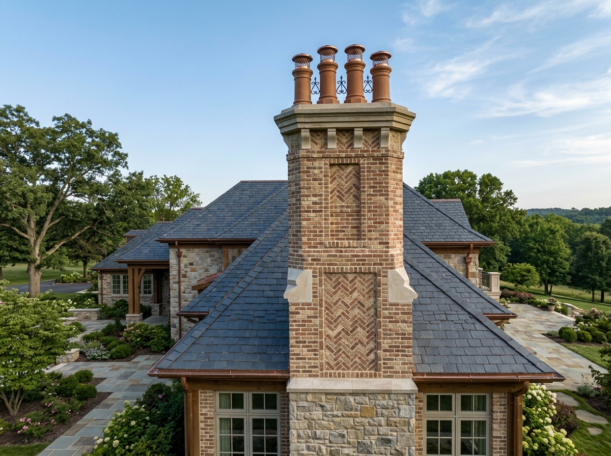 Stone chimney construction and repair